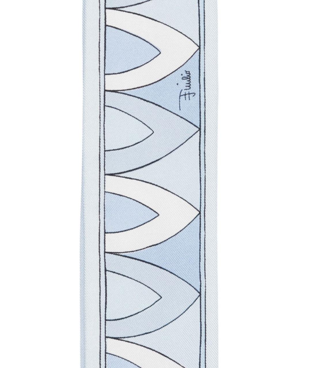 PUCCI Голубой шелковый шарф, фото 3