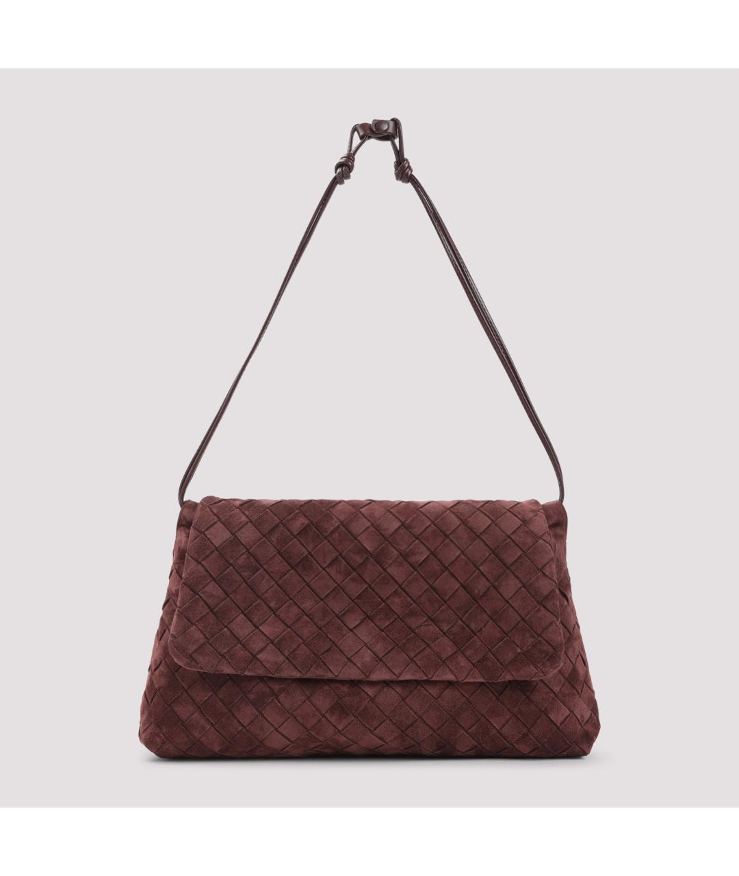 BOTTEGA VENETA Коричневая замшевая сумка через плечо, фото 3