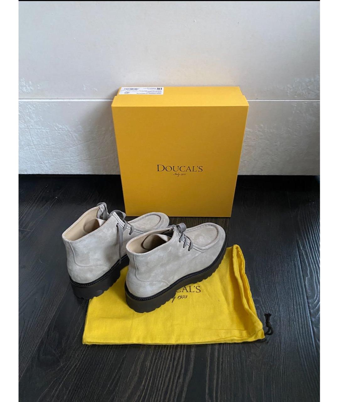 DOUCAL'S Бежевые замшевые ботинки, фото 3