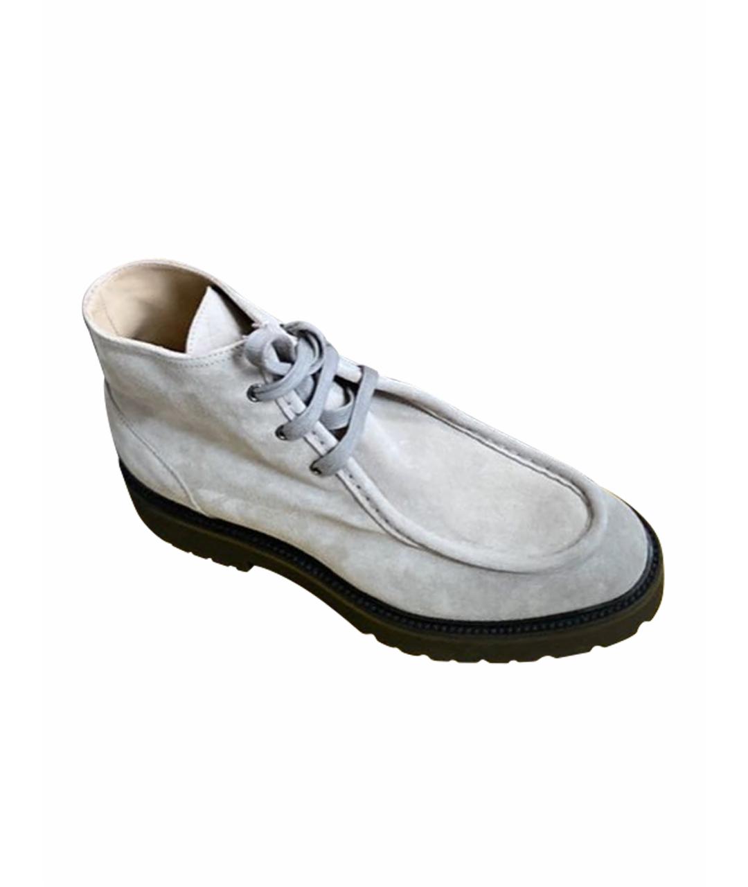 DOUCAL'S Бежевые замшевые ботинки, фото 1