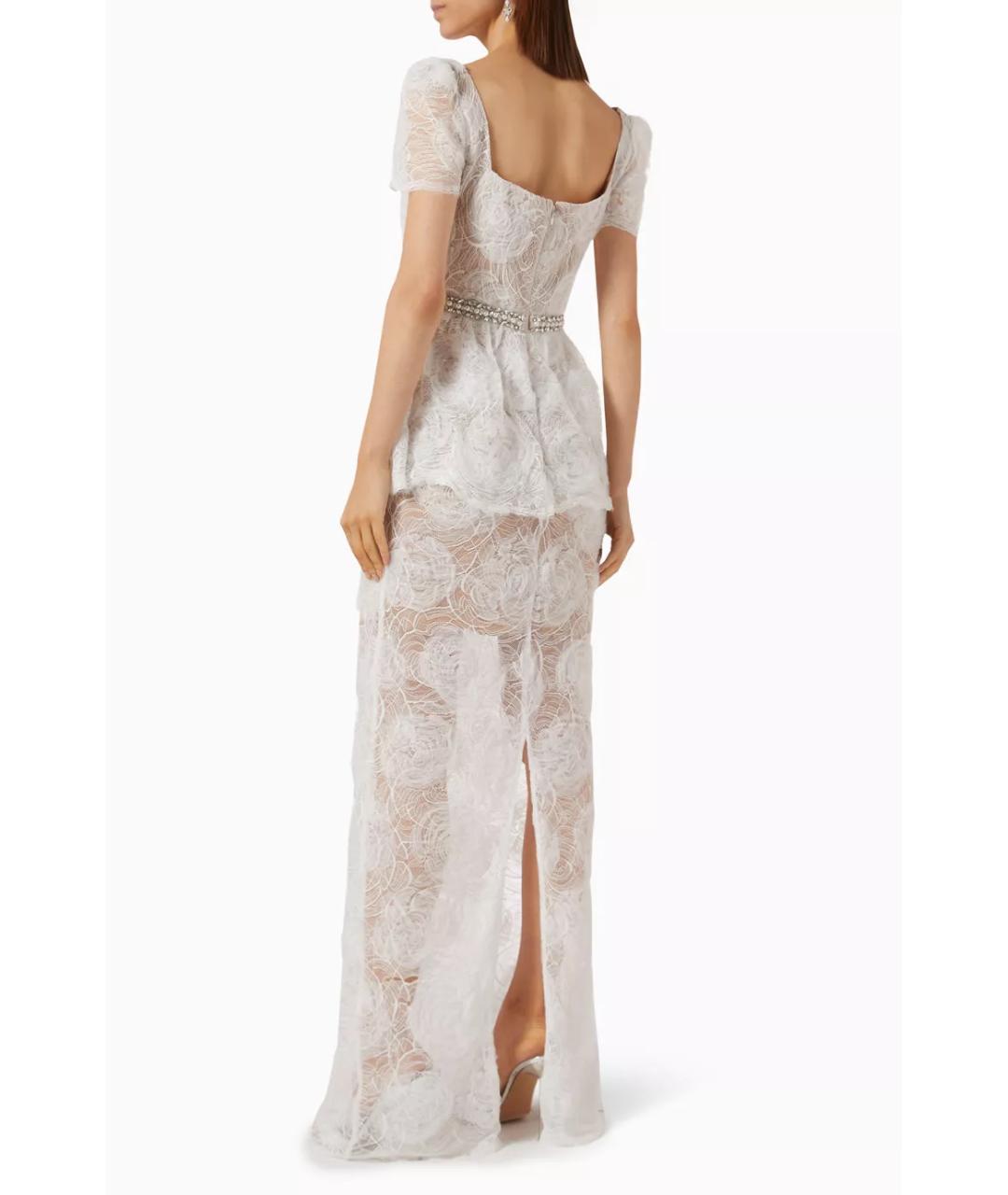 SELF-PORTRAIT Белое полиамидовое коктейльное платье, фото 9