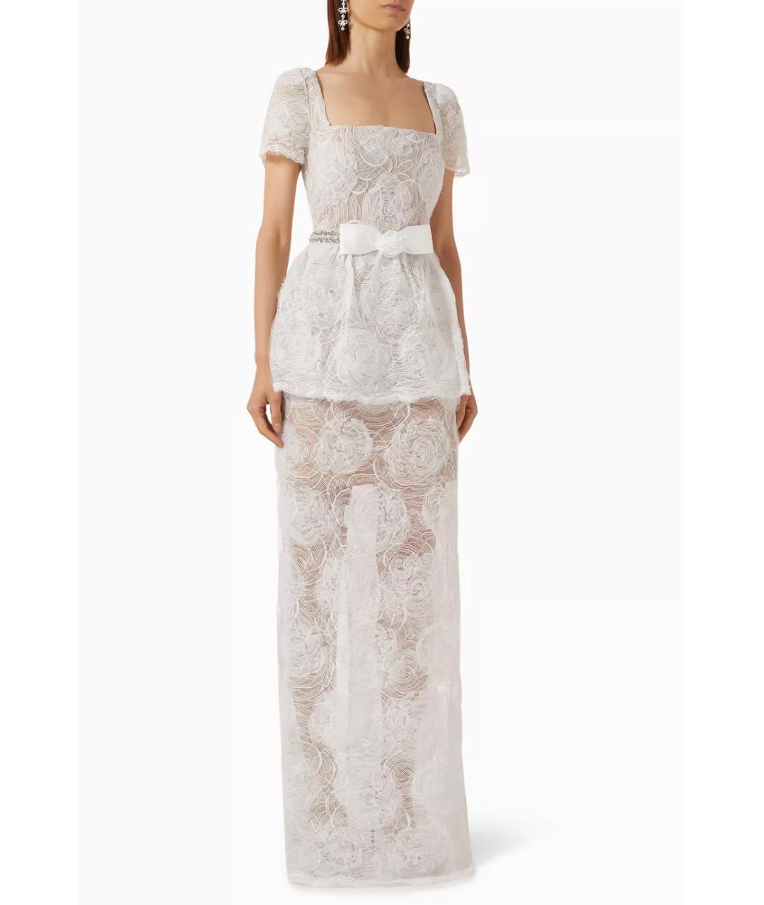 SELF-PORTRAIT Белое полиамидовое коктейльное платье, фото 8