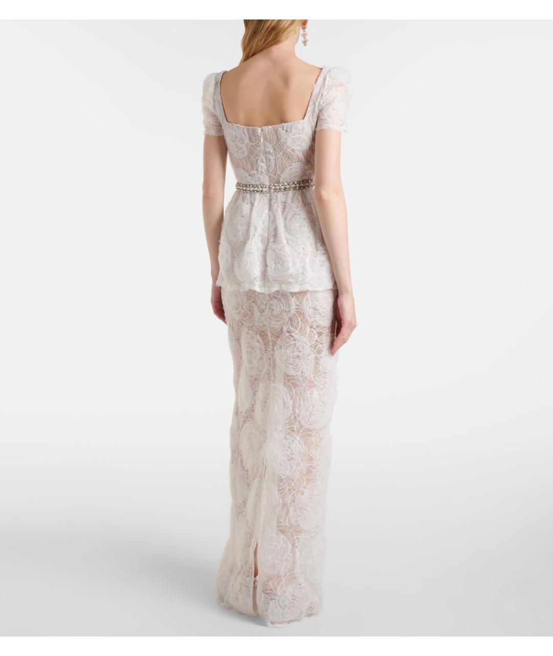 SELF-PORTRAIT Белое полиамидовое коктейльное платье, фото 3