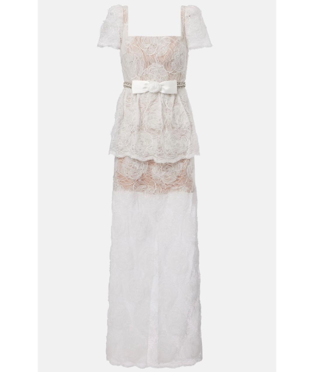 SELF-PORTRAIT Белое полиамидовое коктейльное платье, фото 10