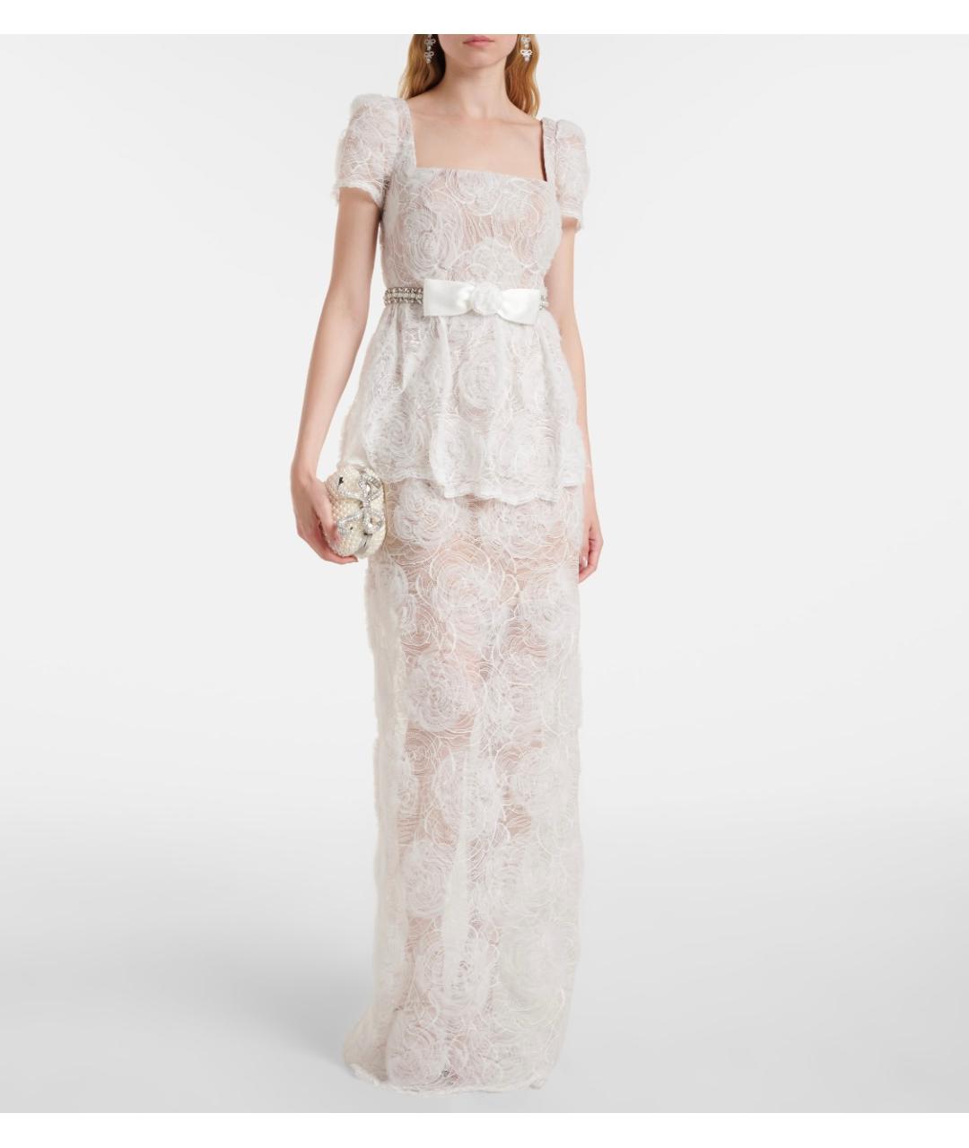 SELF-PORTRAIT Белое полиамидовое коктейльное платье, фото 2