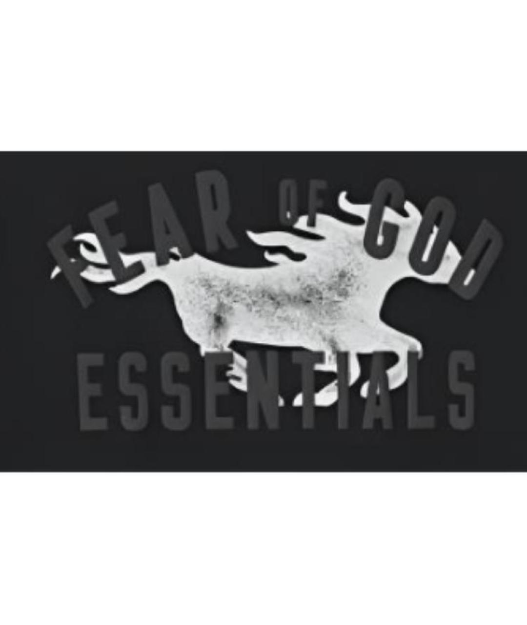 FEAR OF GOD ESSENTIALS Черная футболка, фото 3