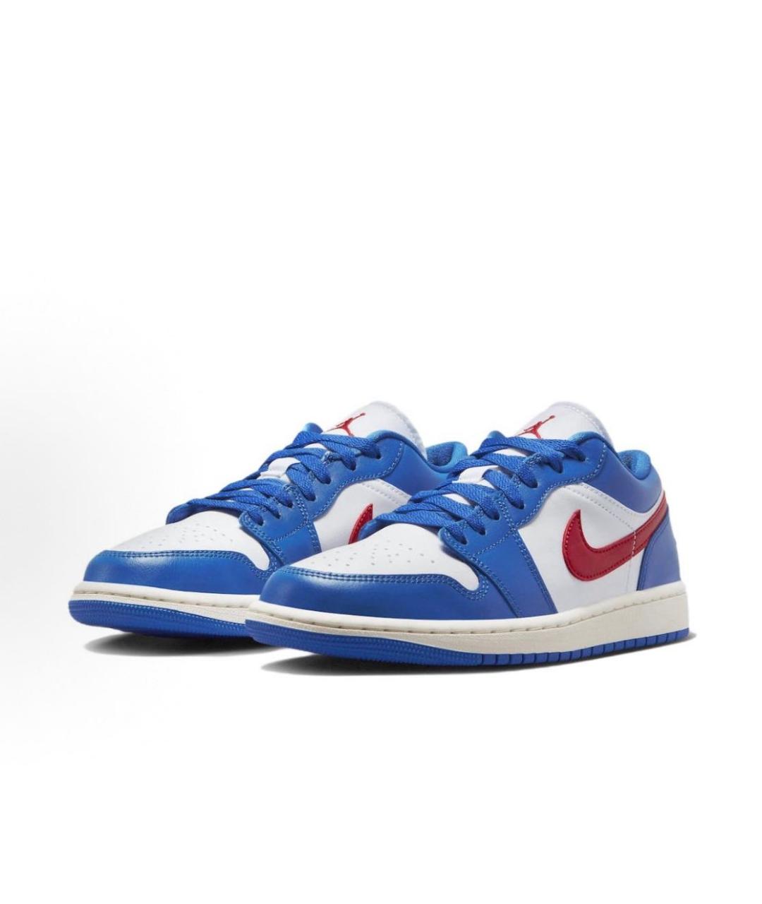 JORDAN Синие кожаные кроссовки, фото 2