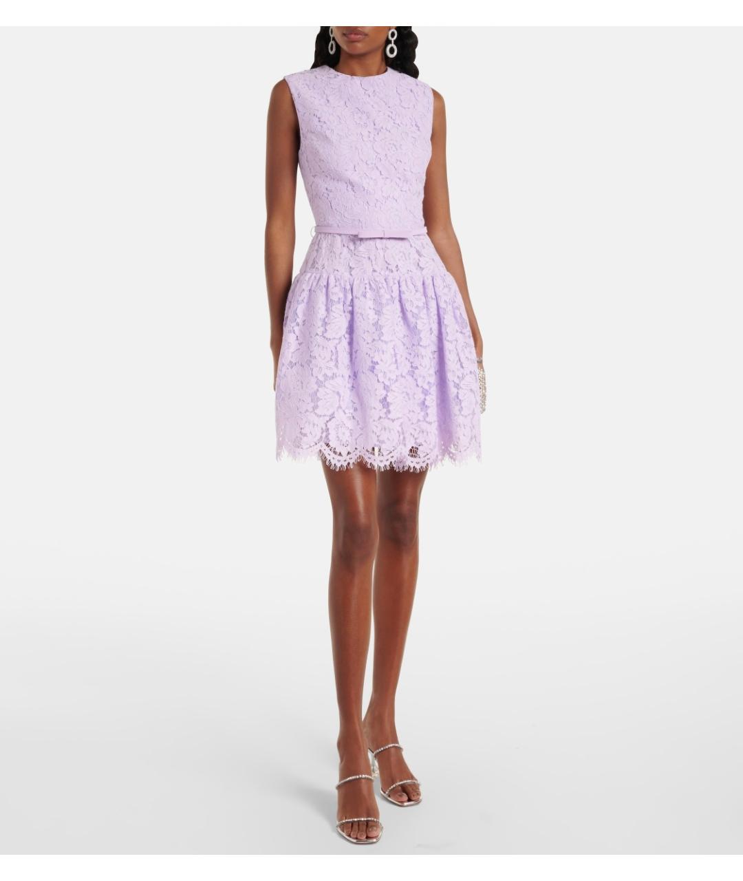 SELF-PORTRAIT Фиолетовое полиамидовое коктейльное платье, фото 2