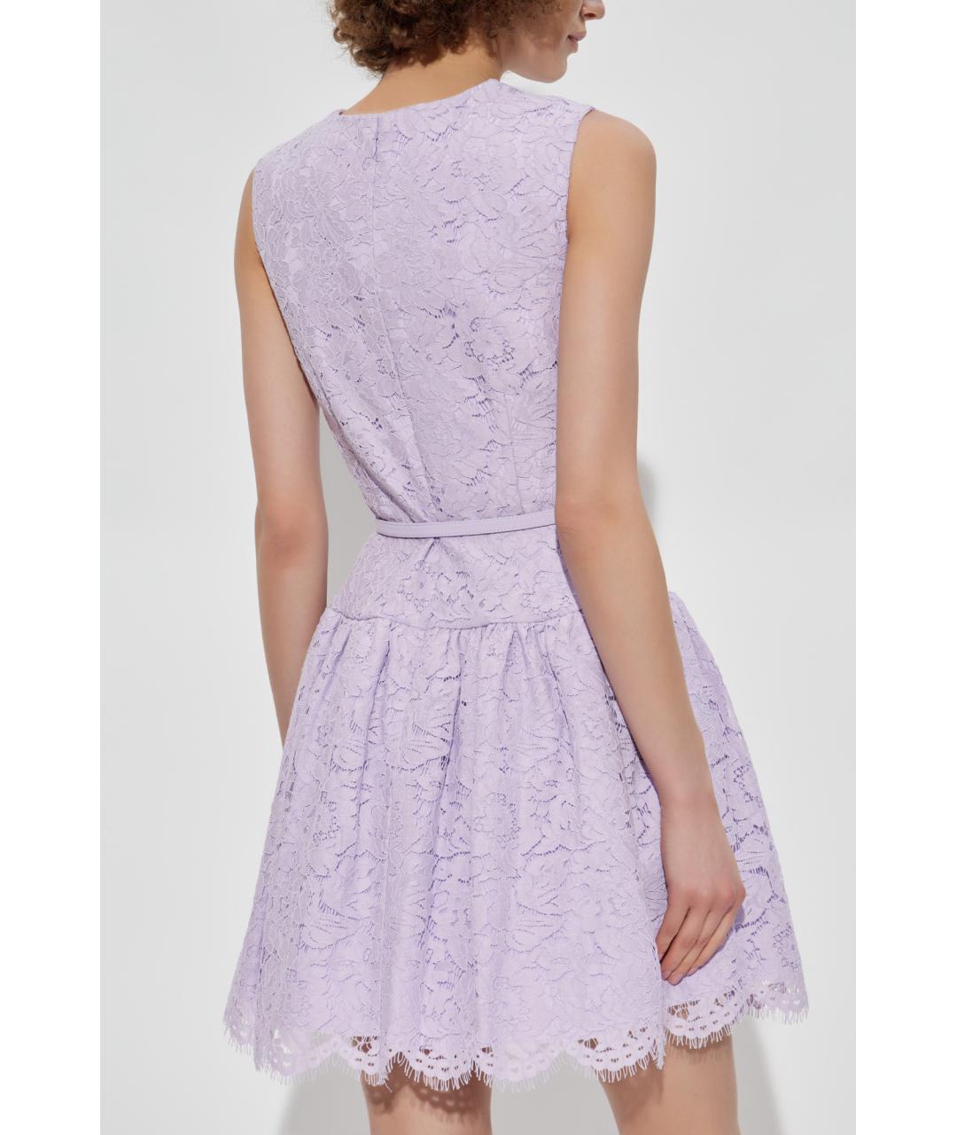 SELF-PORTRAIT Фиолетовое полиамидовое коктейльное платье, фото 9