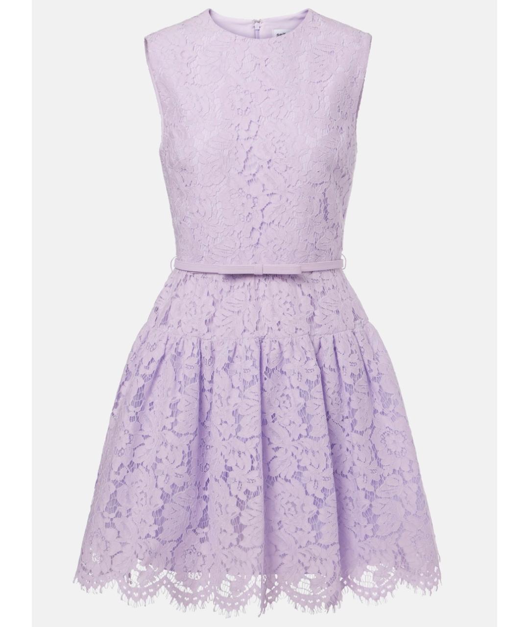 SELF-PORTRAIT Фиолетовое полиамидовое коктейльное платье, фото 10