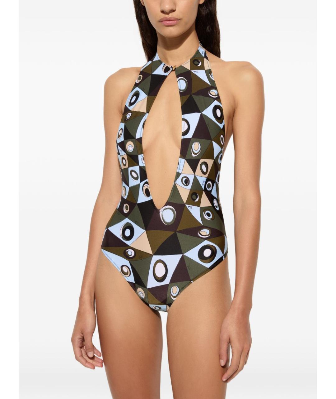 PUCCI Синий полиамидовый купальник, фото 4