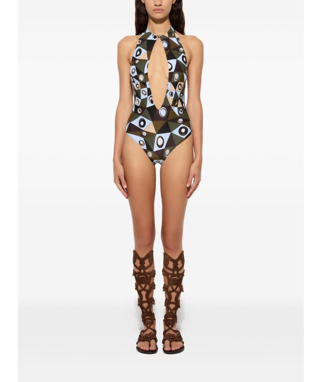 PUCCI Синий полиамидовый купальник, фото 5