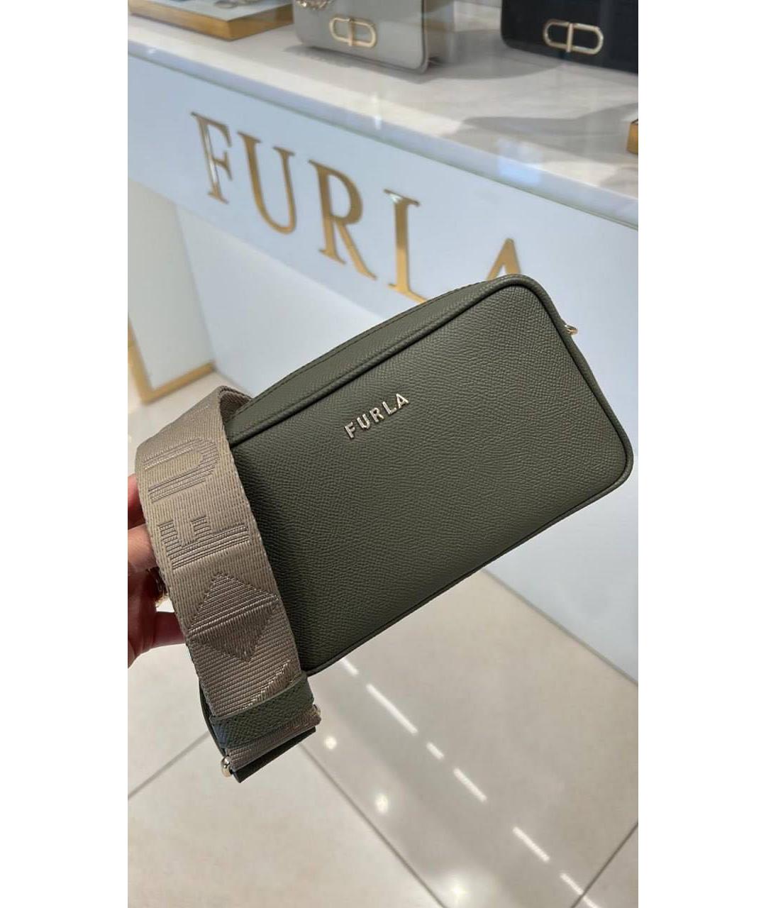 FURLA Хаки сумка через плечо, фото 5