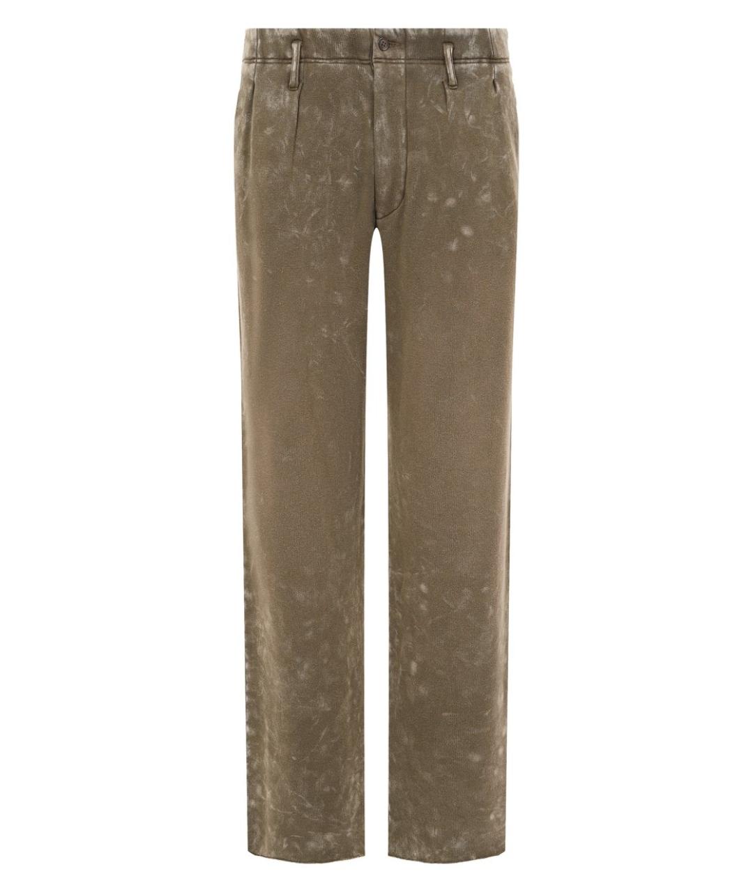 R13 Зеленые хлопковые прямые брюки, фото 1