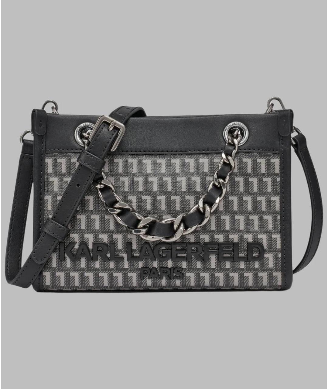 KARL LAGERFELD Черная сумка тоут, фото 5