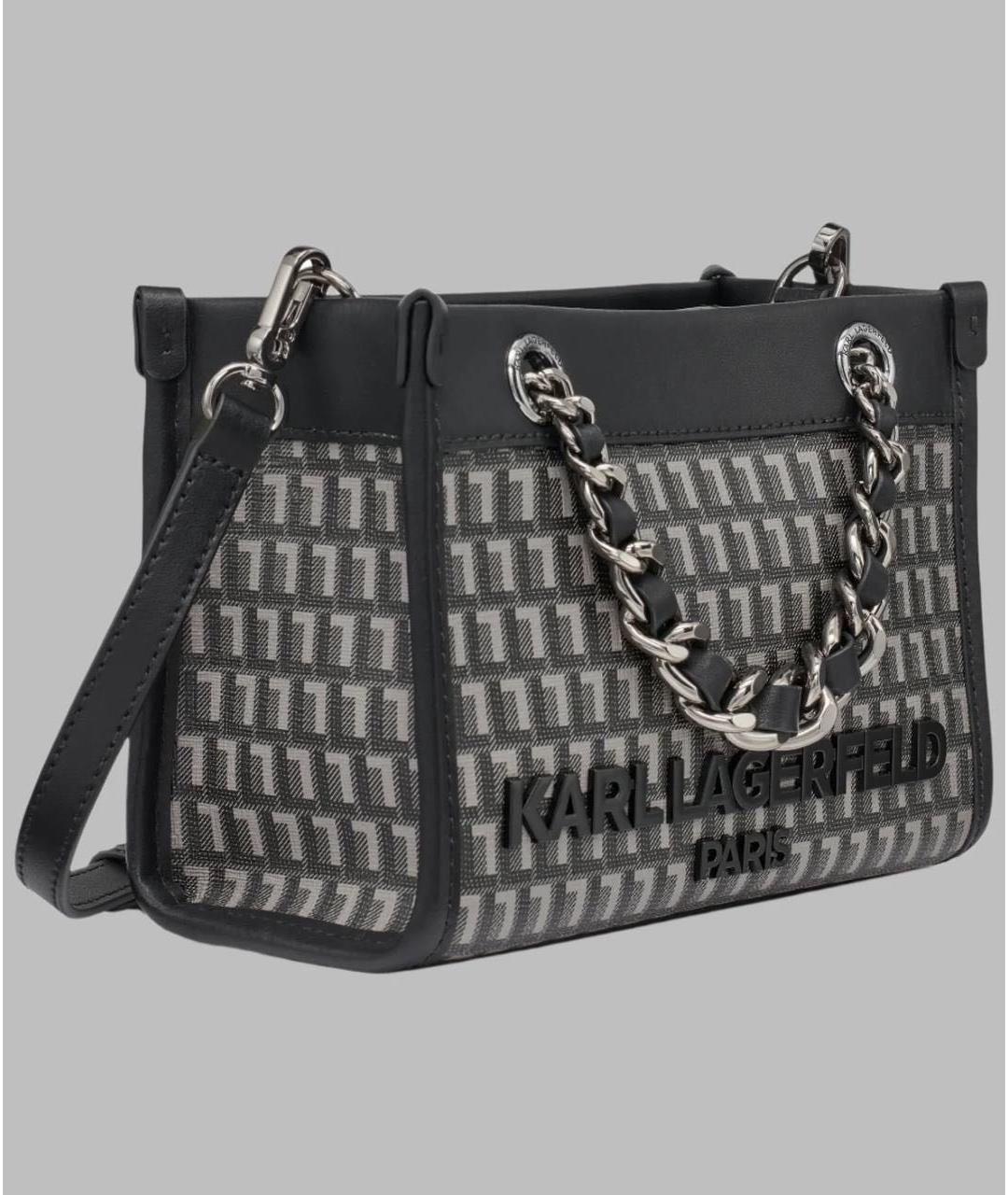 KARL LAGERFELD Черная сумка тоут, фото 2