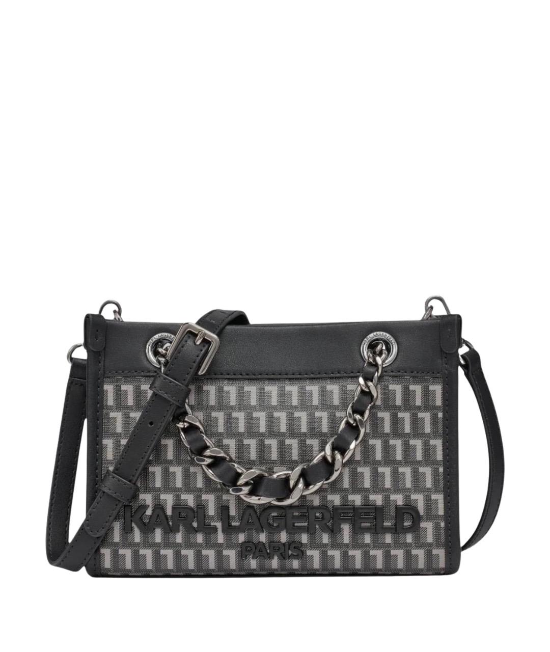 KARL LAGERFELD Черная сумка тоут, фото 1