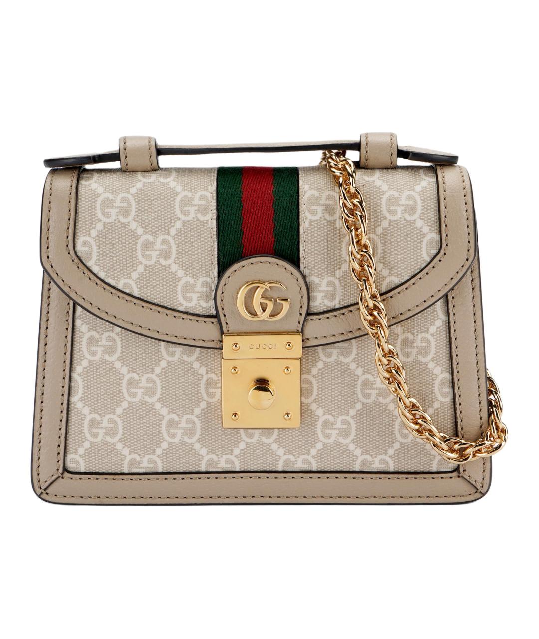 GUCCI Бежевая сумка с короткими ручками, фото 1