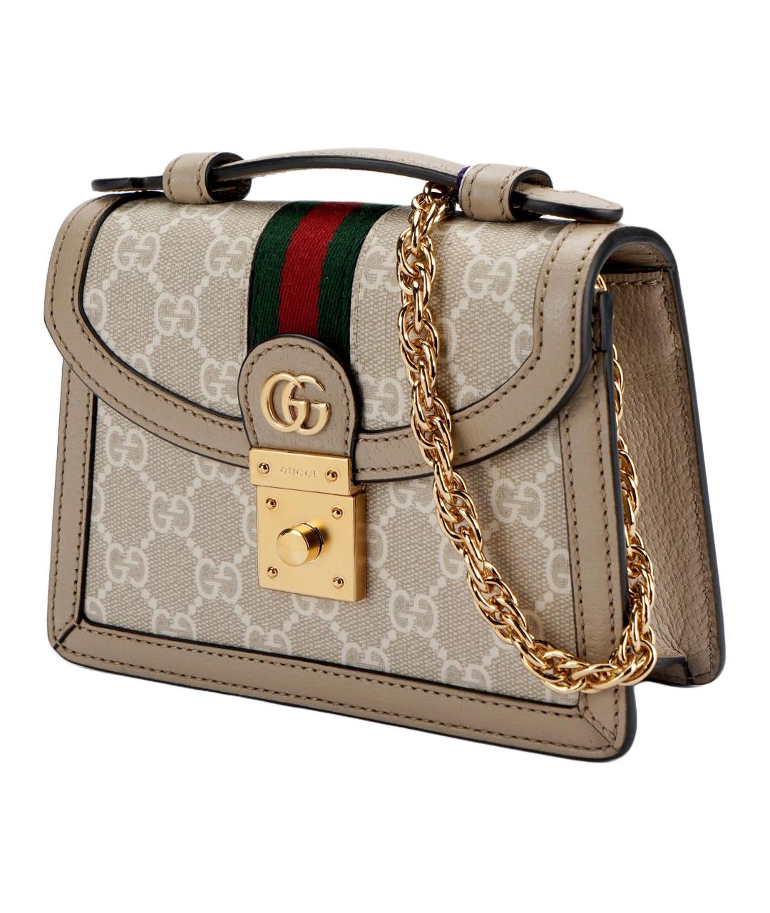 GUCCI Бежевая сумка с короткими ручками, фото 2