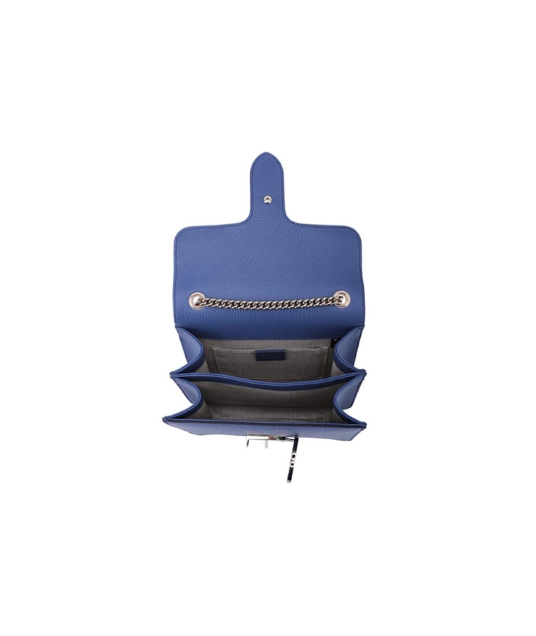GUCCI Синяя кожаная сумка через плечо, фото 5