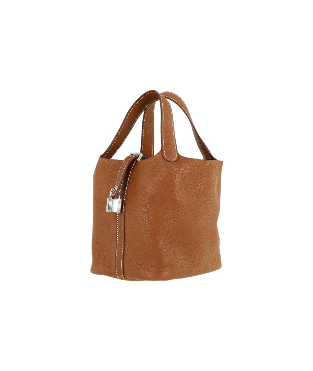 HERMES Коричневая кожаная сумка через плечо, фото 3