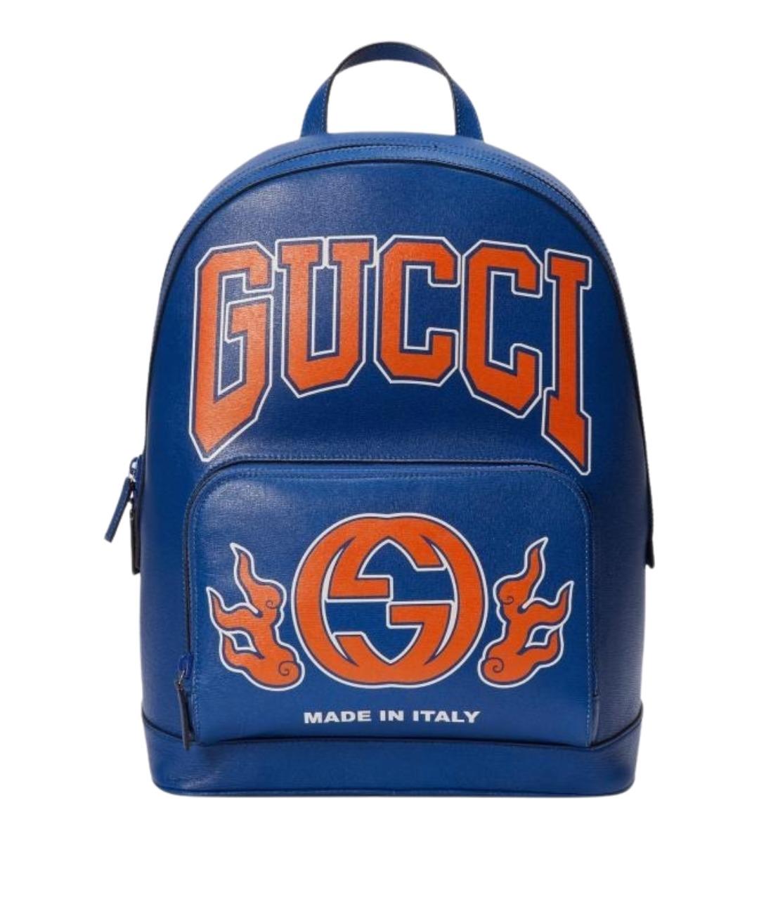 GUCCI Синий кожаный рюкзак, фото 1