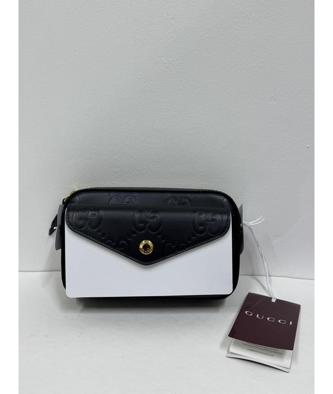 GUCCI Черная кожаная сумка через плечо, фото 4