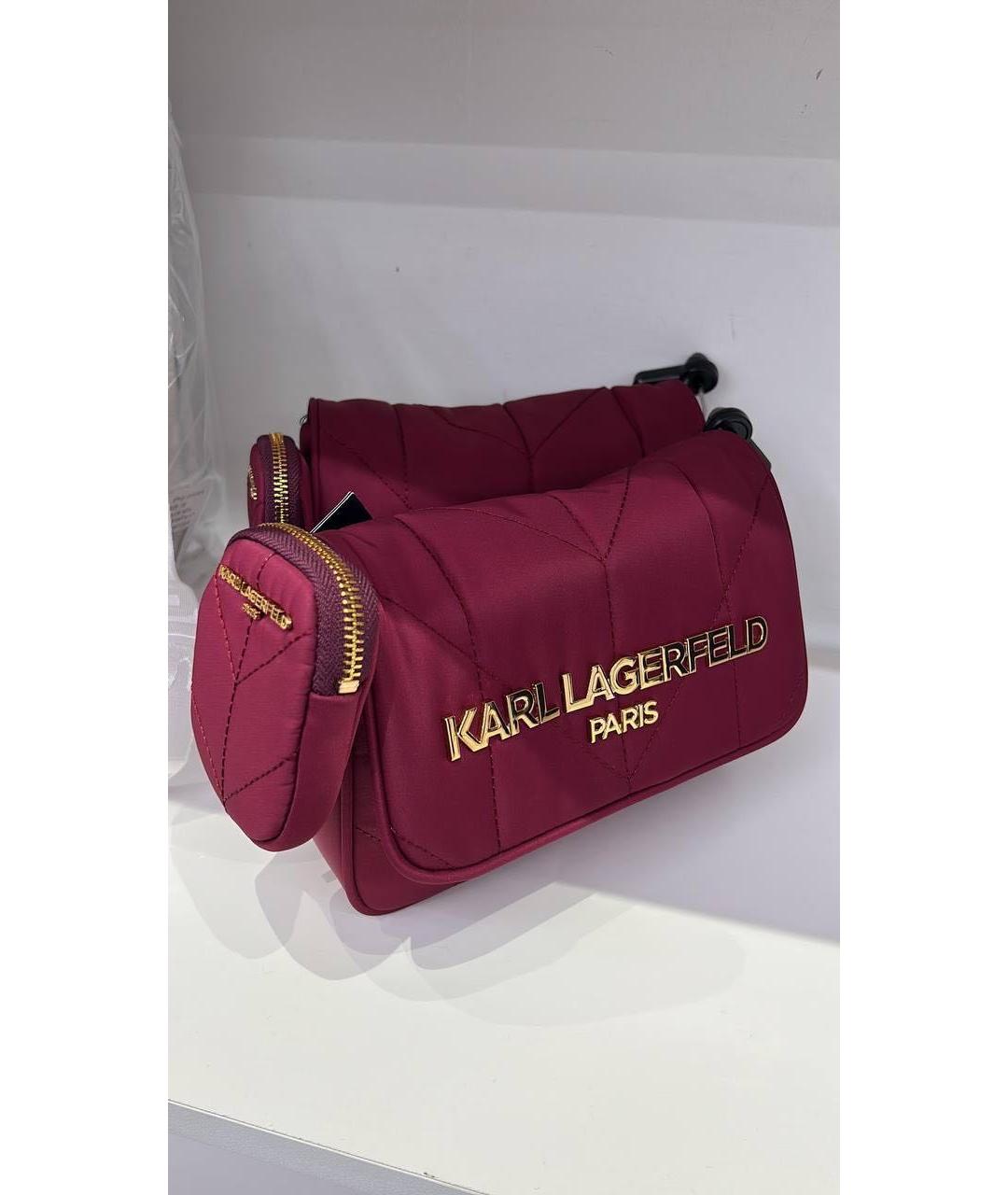 KARL LAGERFELD Бордовая сумка через плечо, фото 5