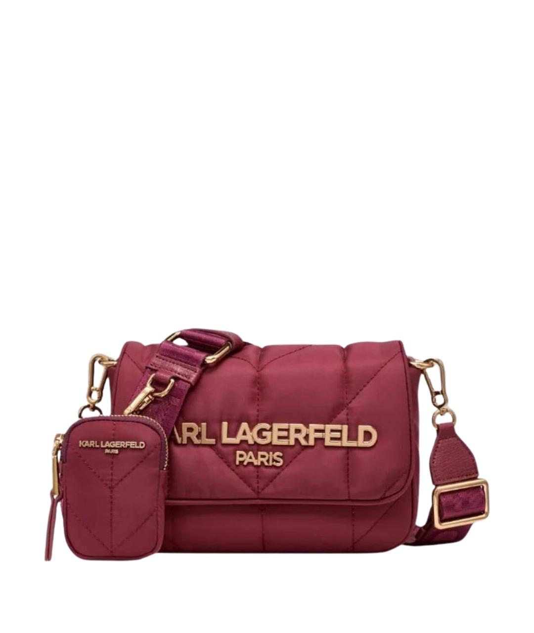 KARL LAGERFELD Бордовая сумка через плечо, фото 1