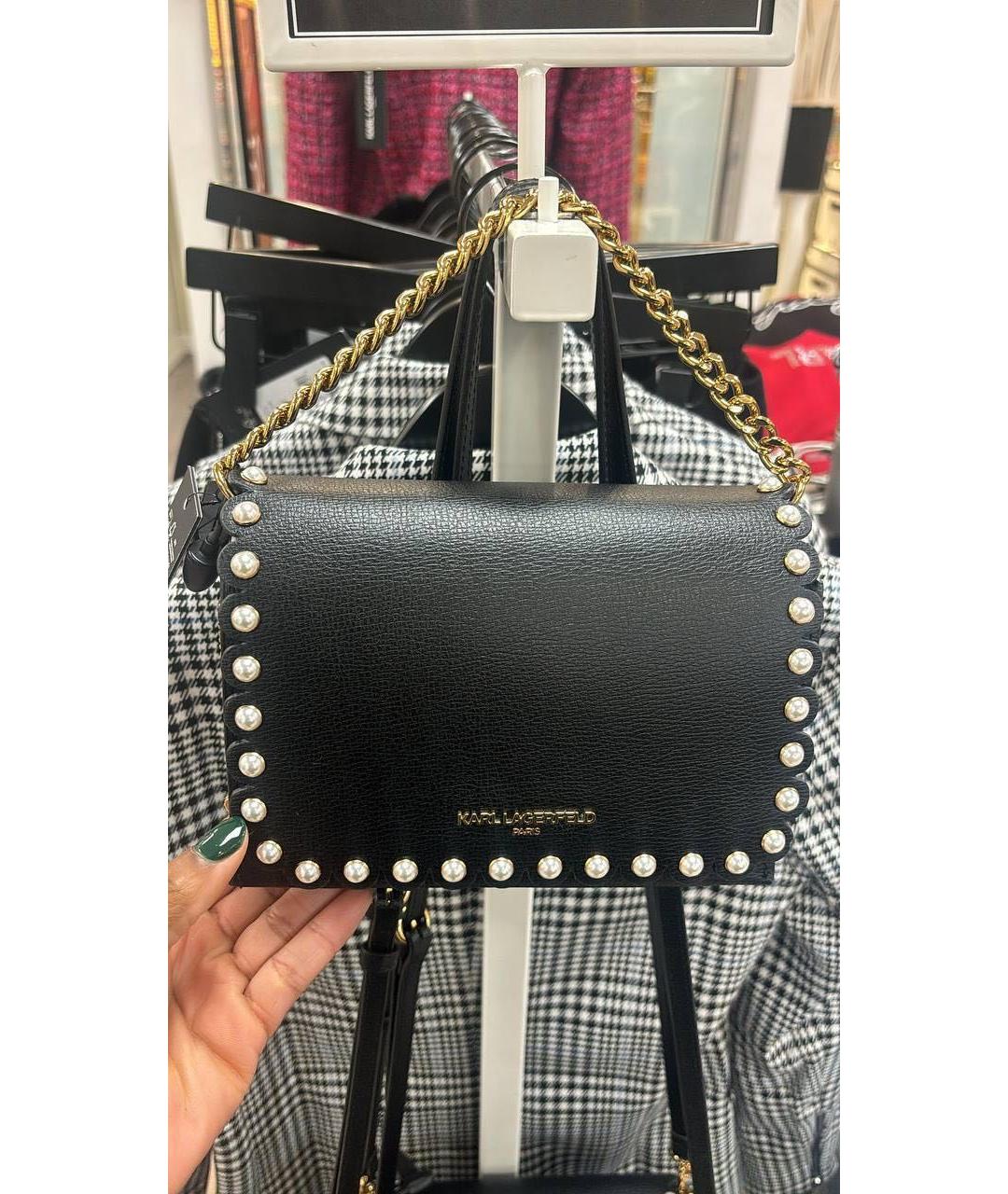 KARL LAGERFELD Черная сумка через плечо, фото 7