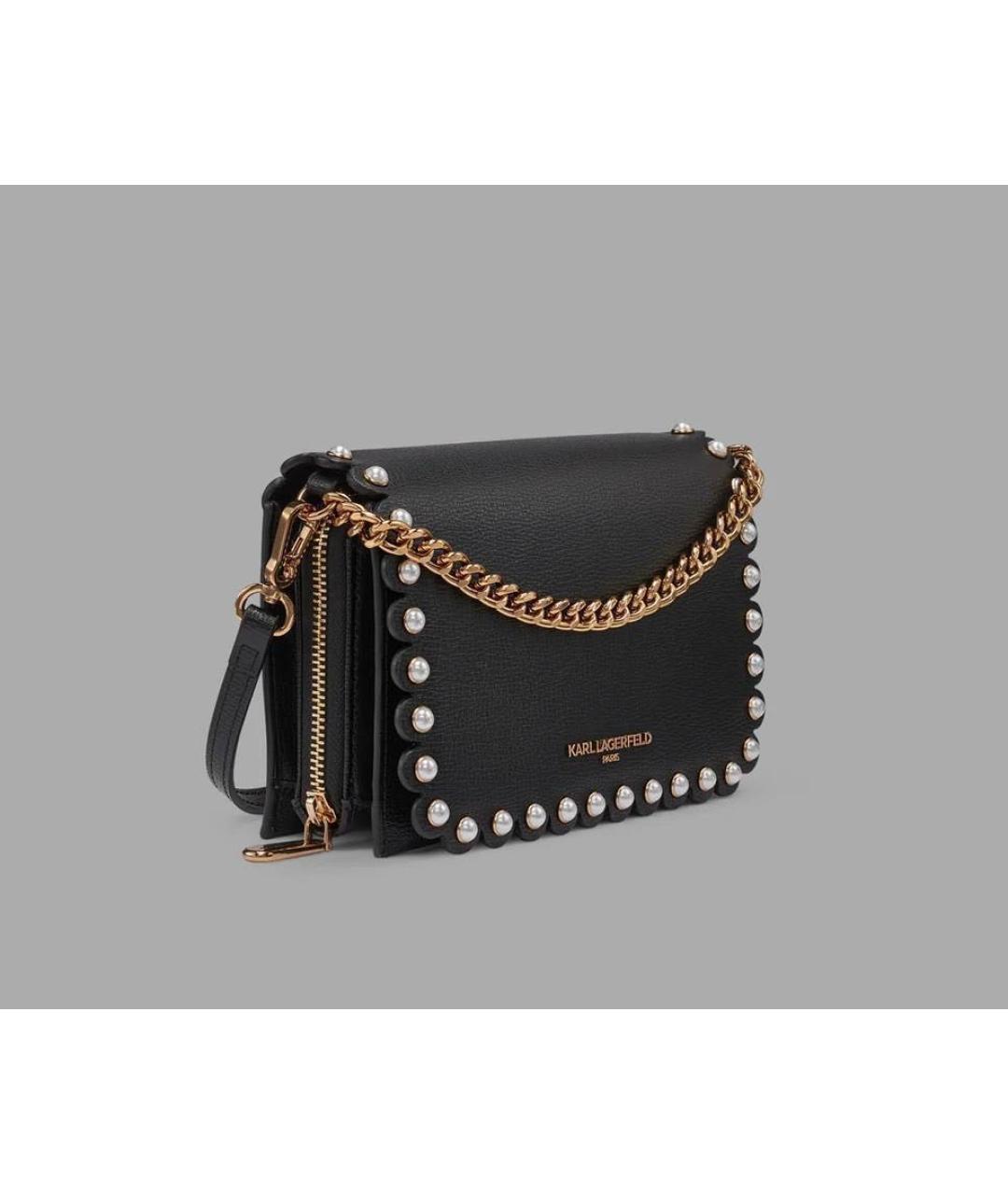 KARL LAGERFELD Черная сумка через плечо, фото 2