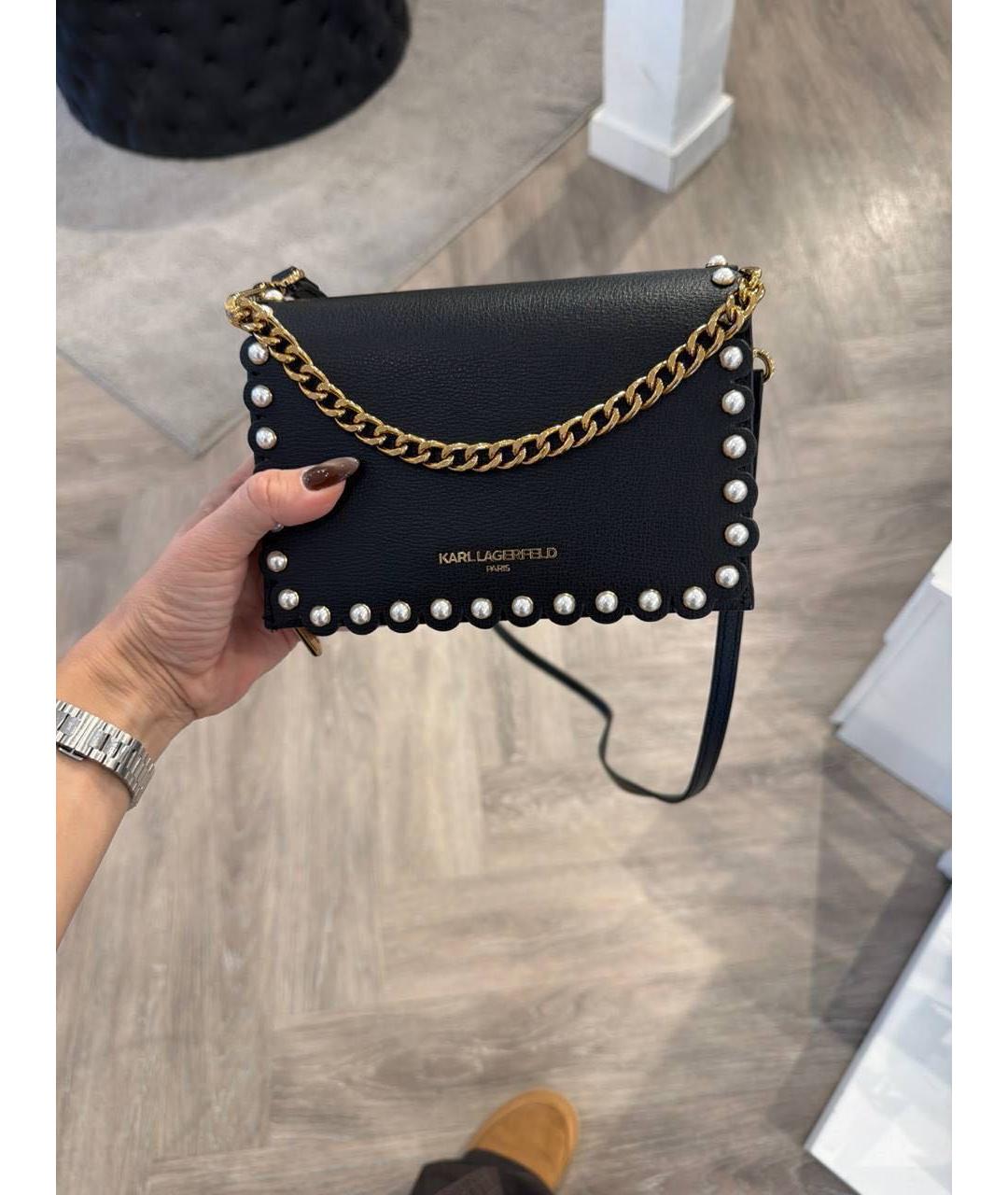 KARL LAGERFELD Черная сумка через плечо, фото 6