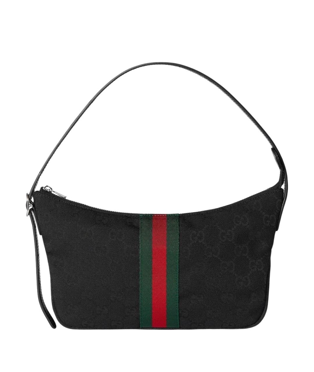 GUCCI Коричневая жаккардовая сумка на плечо, фото 1