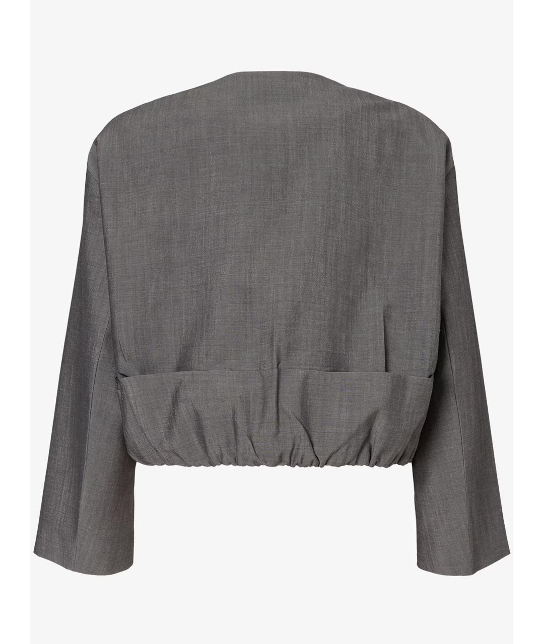 FENDI Серая шерстяная куртка, фото 2