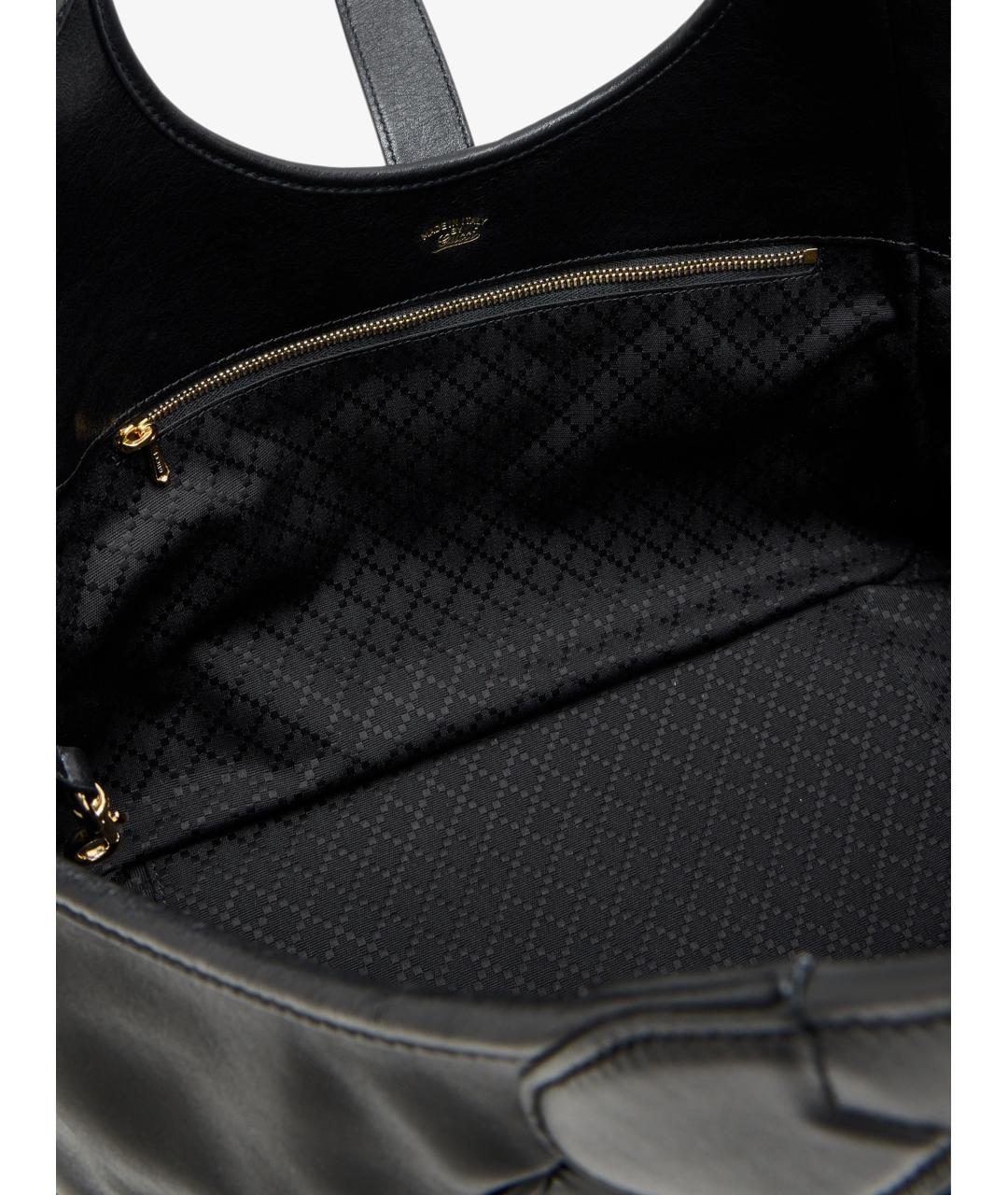 GUCCI Черная кожаная сумка тоут, фото 4