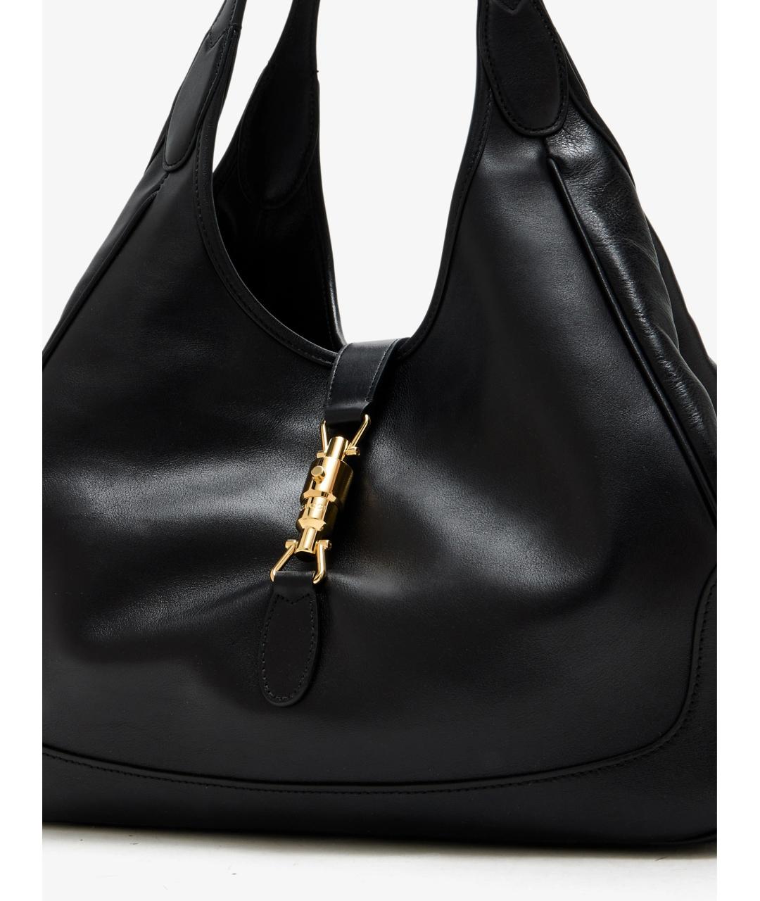 GUCCI Черная кожаная сумка тоут, фото 2