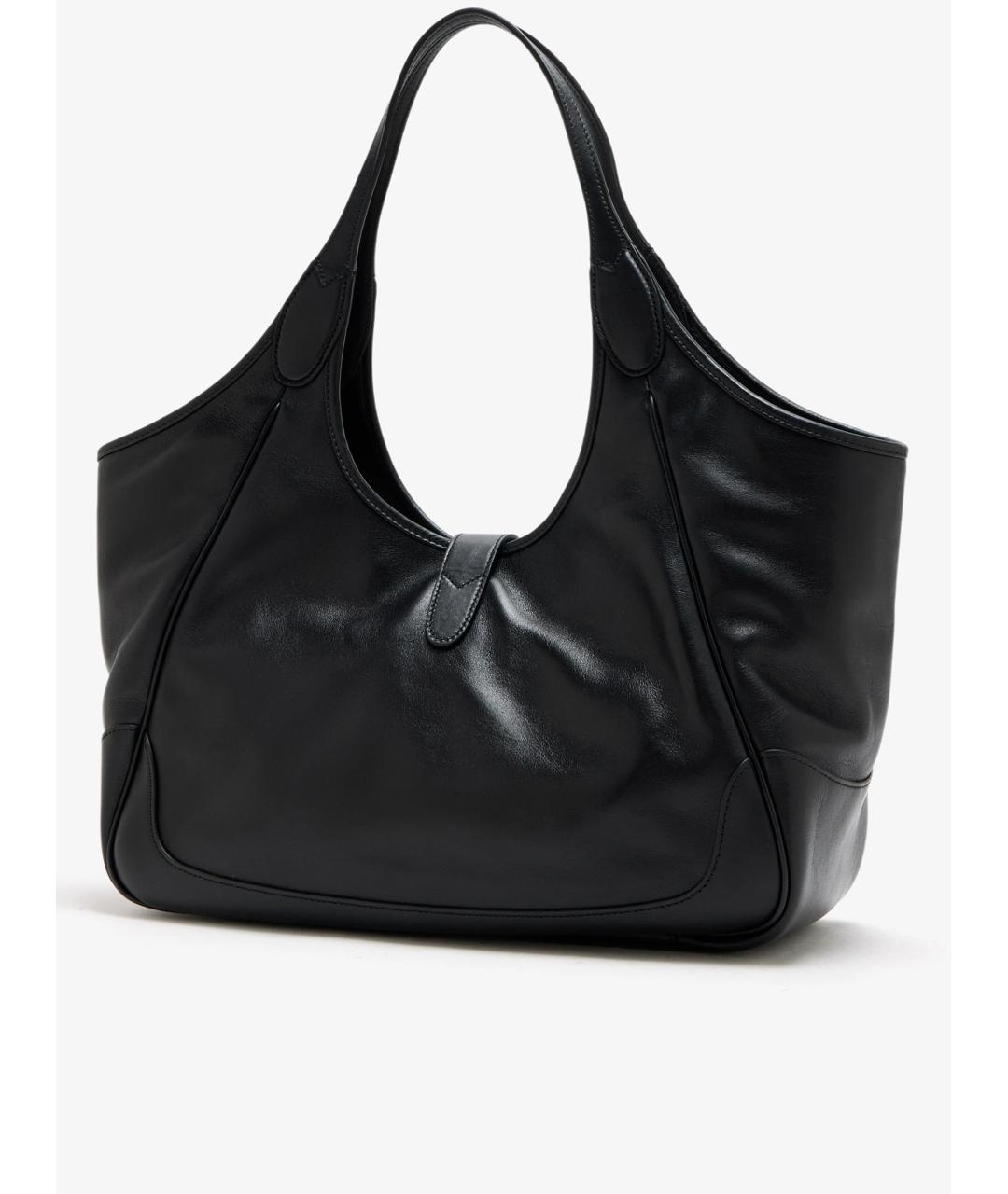 GUCCI Черная кожаная сумка тоут, фото 3