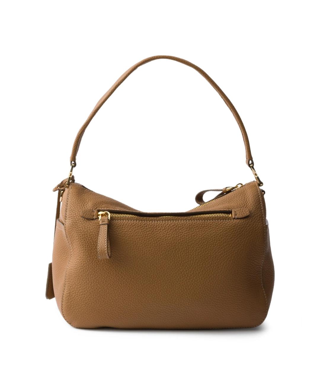 PRADA Коричневая кожаная сумка через плечо, фото 2