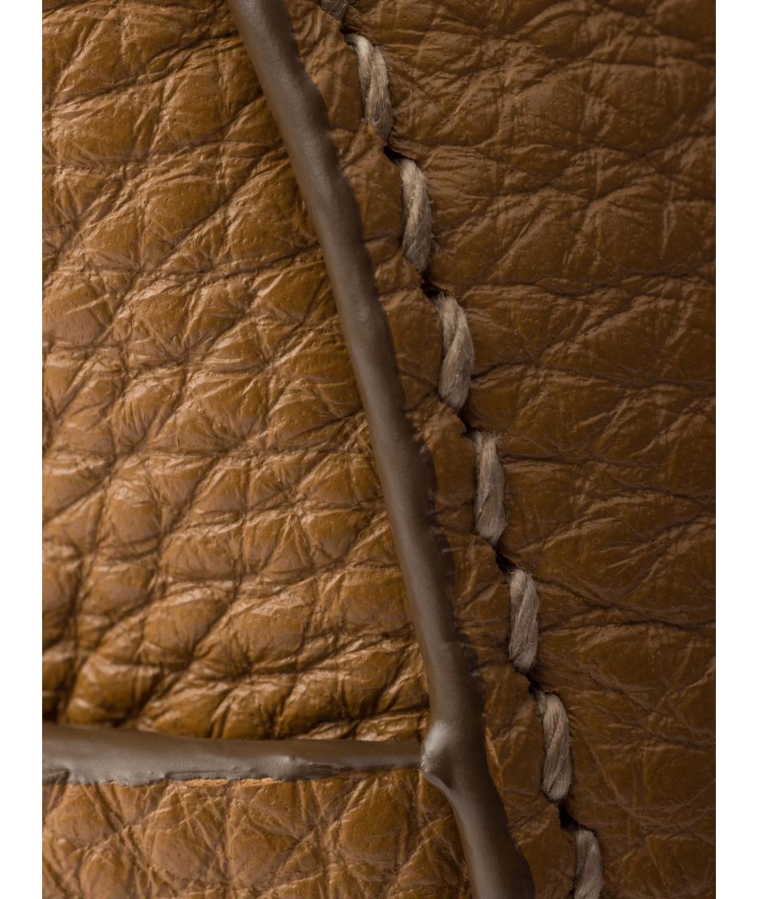 PRADA Коричневая кожаная сумка через плечо, фото 5