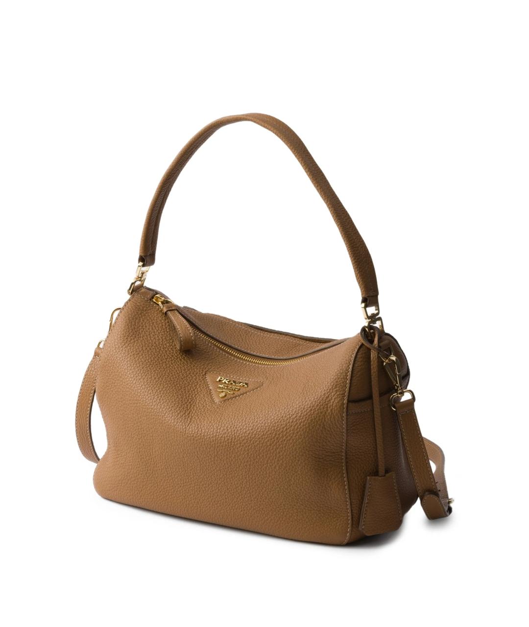 PRADA Коричневая кожаная сумка через плечо, фото 3