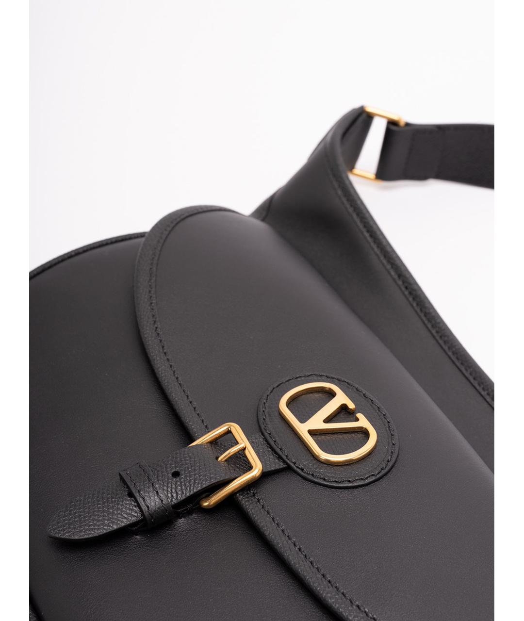 VALENTINO Черная кожаная поясная сумка, фото 5