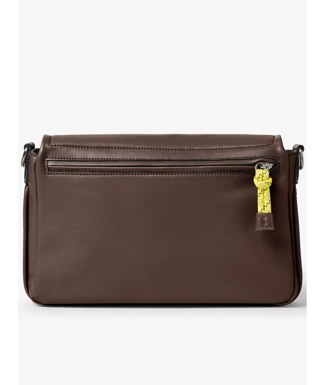 FENDI Коричневая кожаная сумка через плечо, фото 3