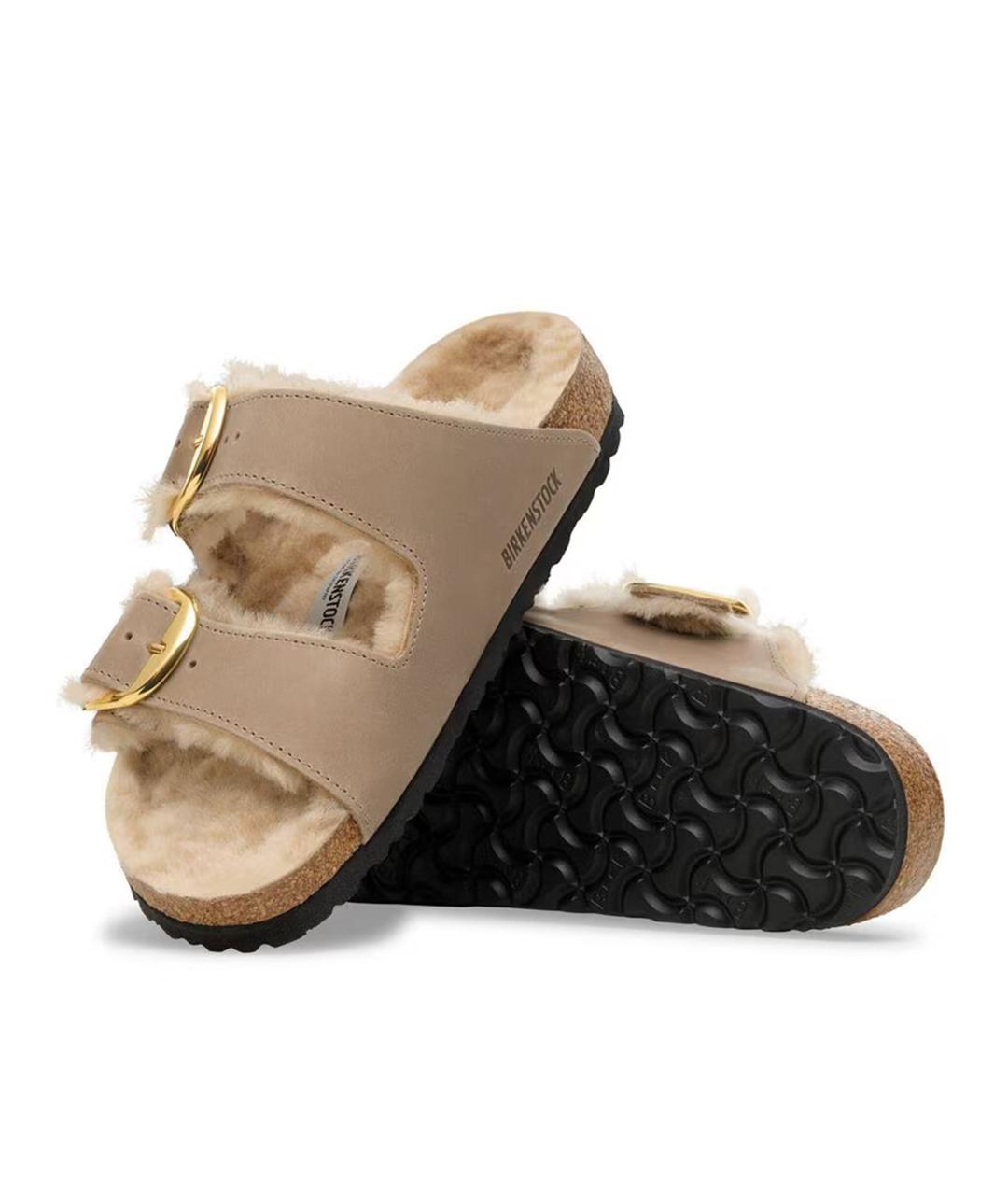 BIRKENSTOCK Коричневые кожаные сандалии, фото 3