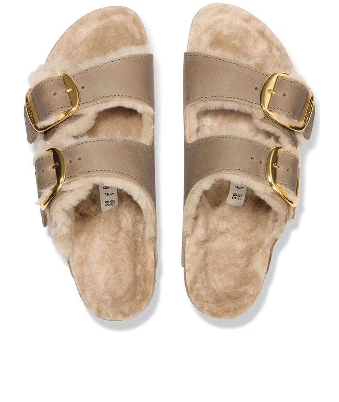 BIRKENSTOCK Коричневые кожаные сандалии, фото 4