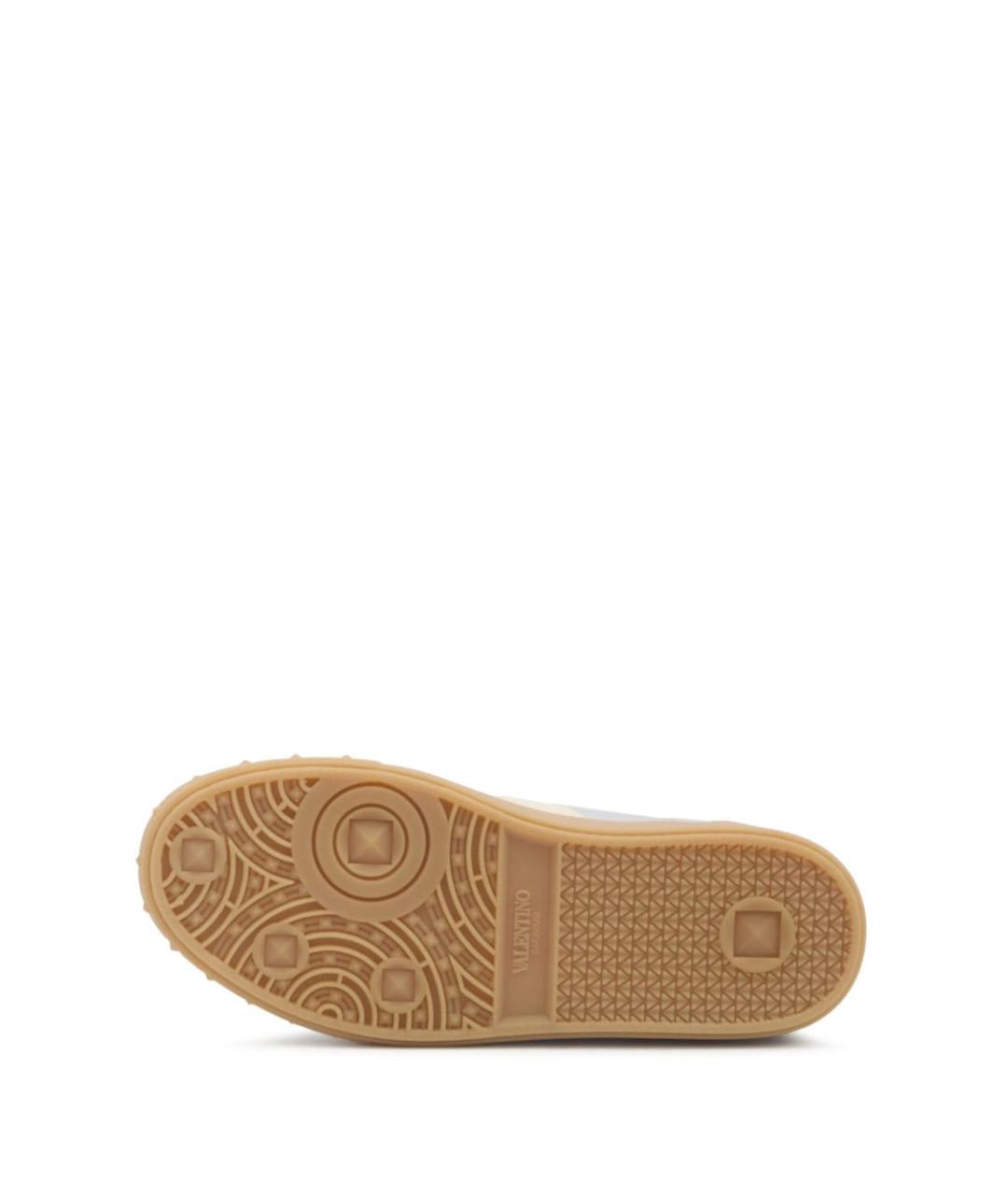 VALENTINO Серебряные кожаные кеды, фото 2