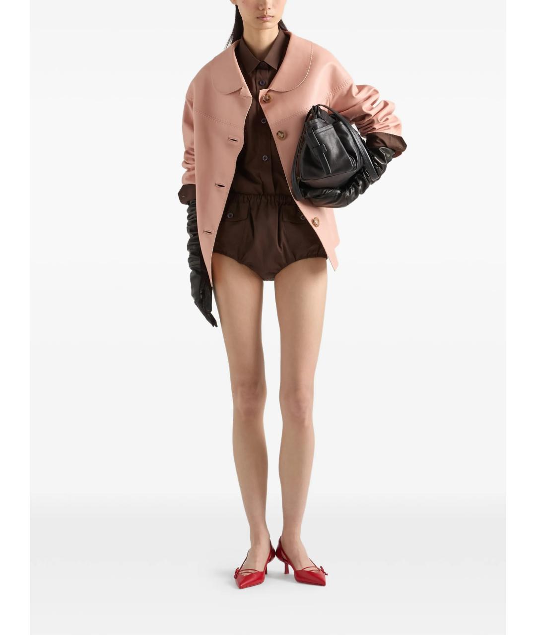 PRADA Розовая кожаная куртка, фото 2