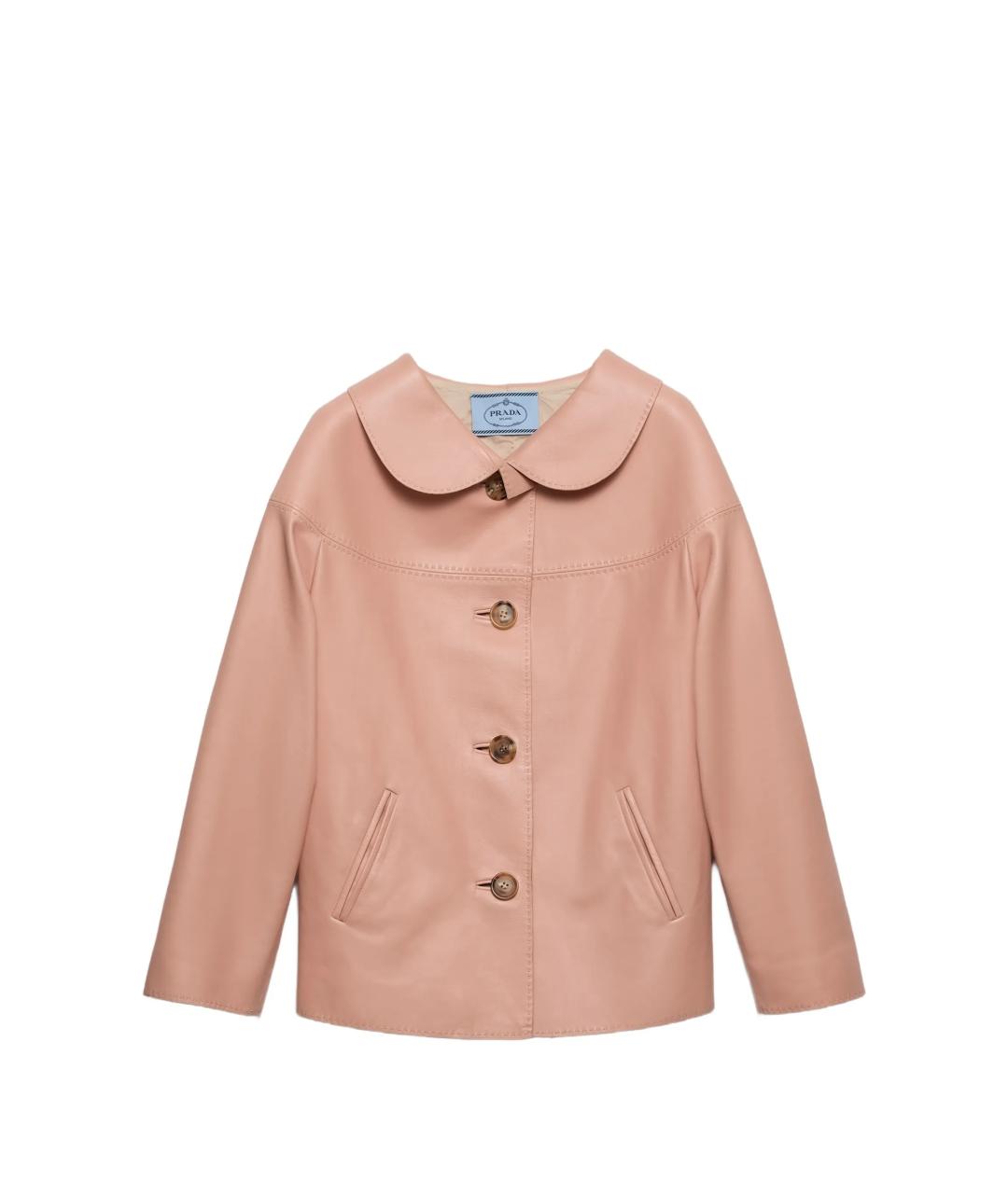 PRADA Розовая кожаная куртка, фото 1