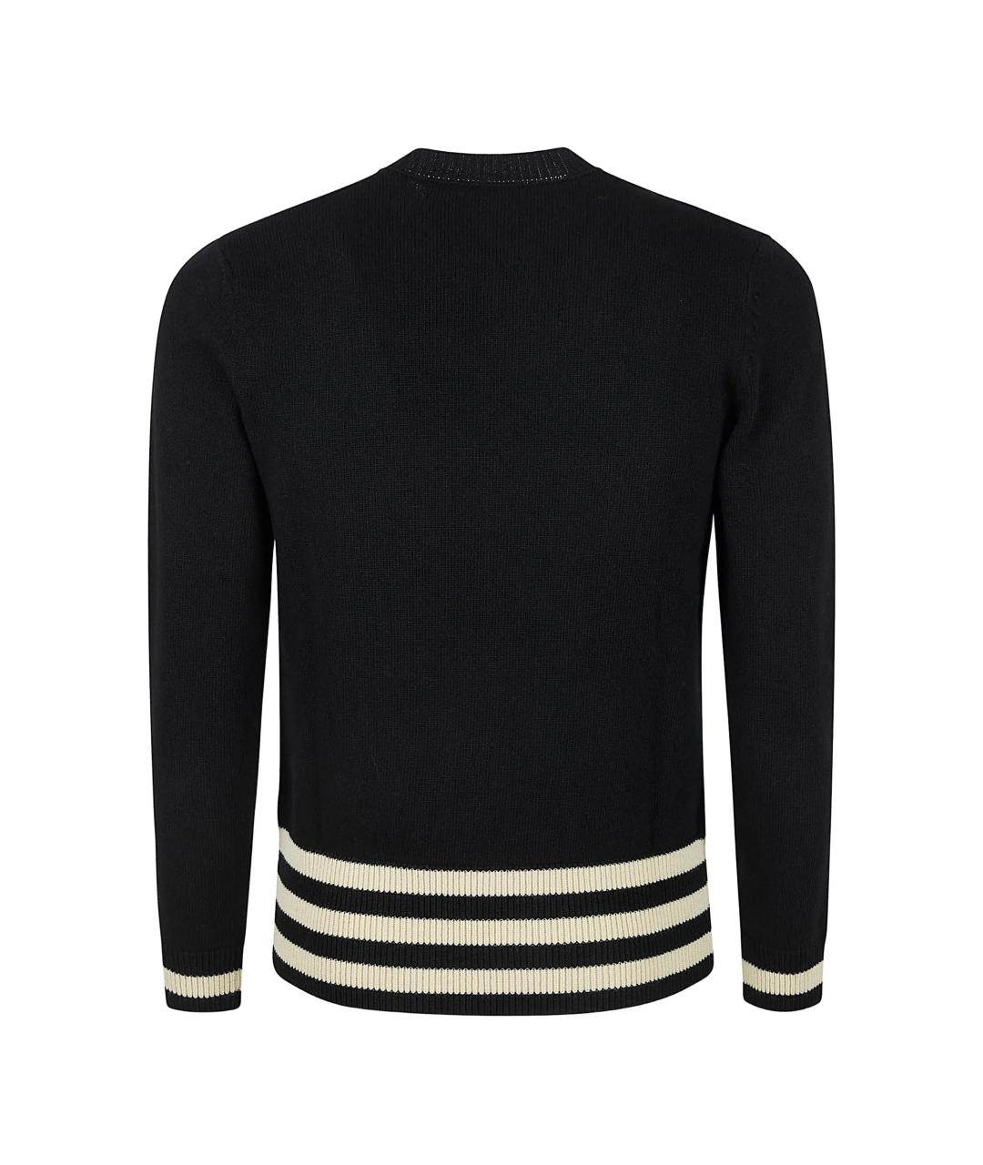 VALENTINO Черный шерстяной джемпер / свитер, фото 2