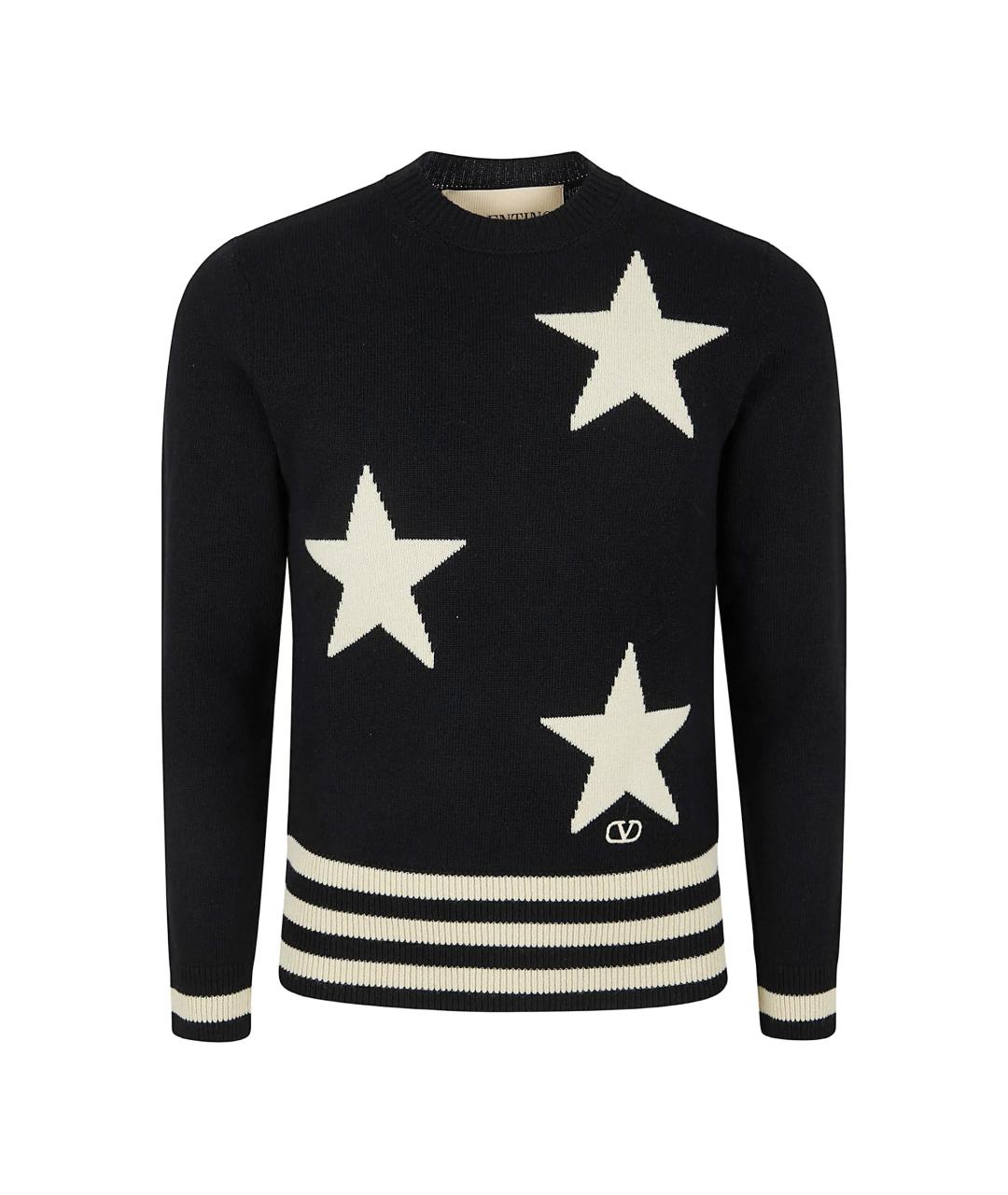 VALENTINO Черный шерстяной джемпер / свитер, фото 1
