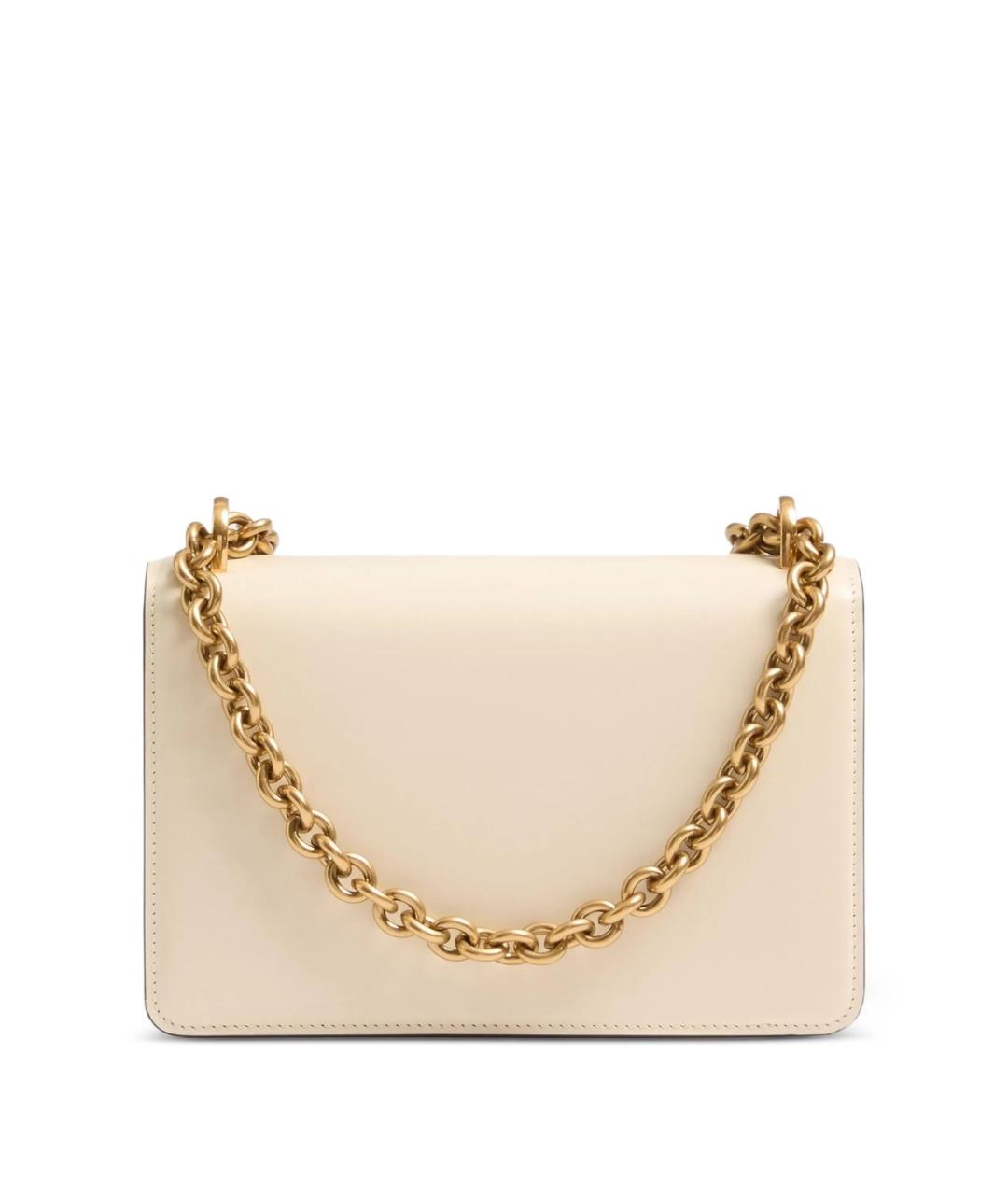 VALENTINO Бежевая кожаная сумка через плечо, фото 3